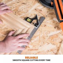 Evolution Power Tools Evolution 10 Amp 7-1/4 in. Sliding Compound Miter Saw with Laser Guide and Multi-Material Blade thumbnail 6