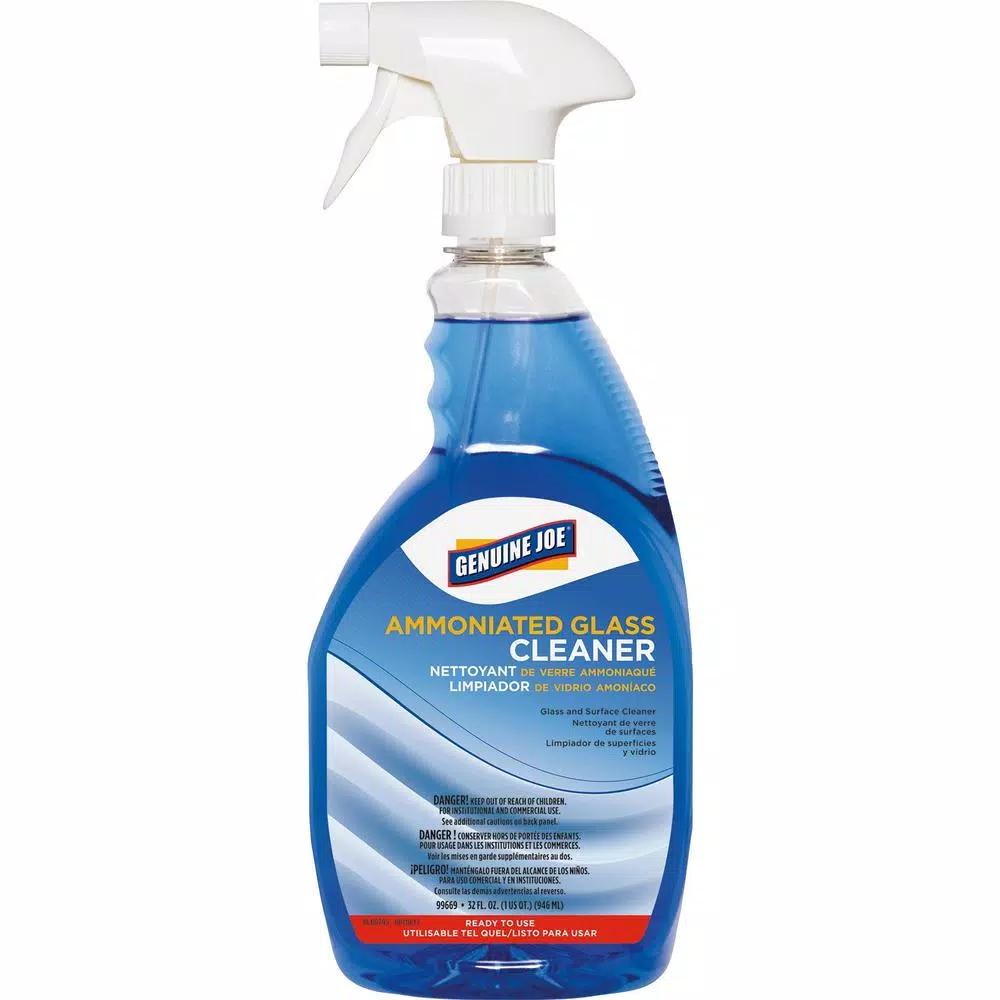 Genuine Joe Ammoniated Glass Cleaner Professional Strength - 32 oz Trigger Spray