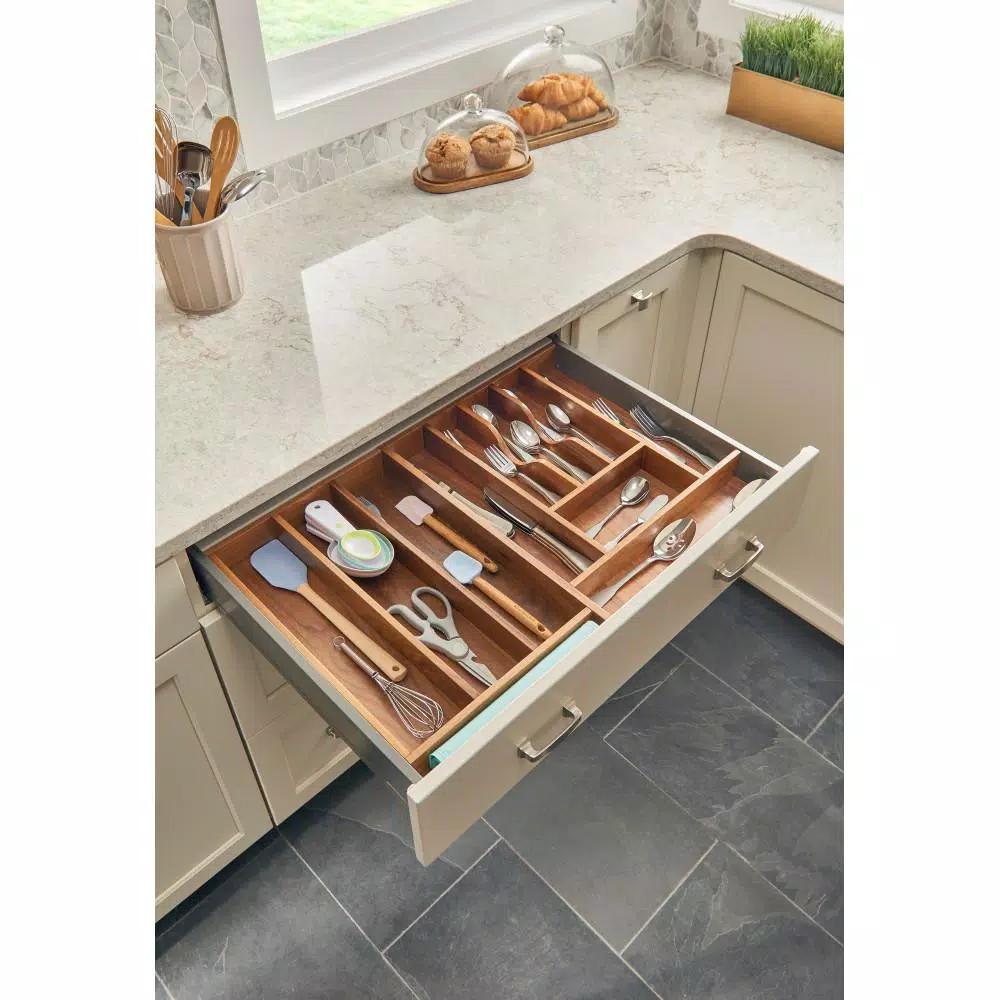 Rev-A-Shelf Walnut Wood Drawer Divider Block, 22 in.