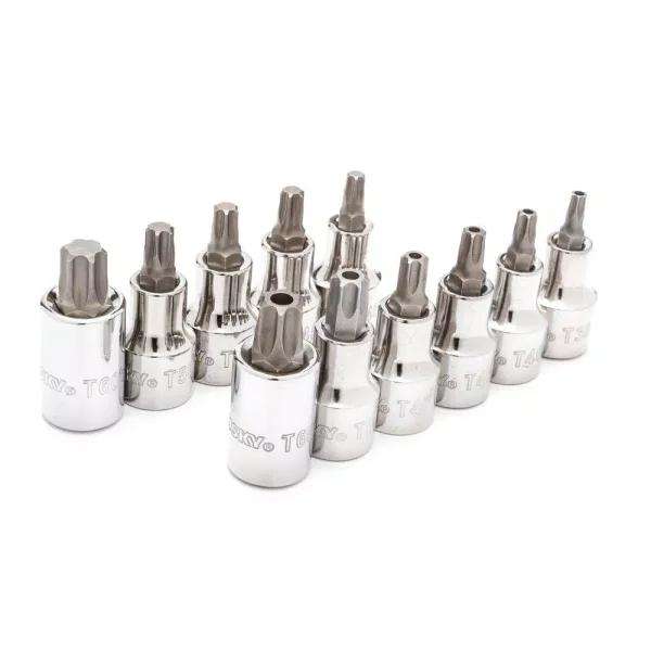 Husky 1/2 in. Drive Torx and Tamper-Proof Torx Bit Socket Set, 11-Piece