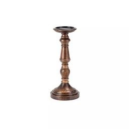 IMAX Rozzi Wooden Candle Holders Set of 5 - Rustic Multi-Colored Candlesticks thumbnail 6