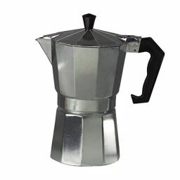 Home Basics 6-Cup Aluminum Stovetop Espresso Machine, Grey thumbnail 4