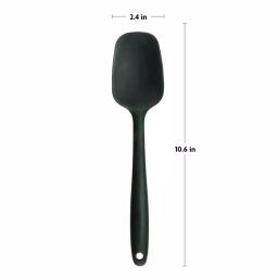 Ovente Premium Silicone Spatula with Stainless Steel Core, Heat Resistant up to 500°F, BPA-Free, Black thumbnail 5