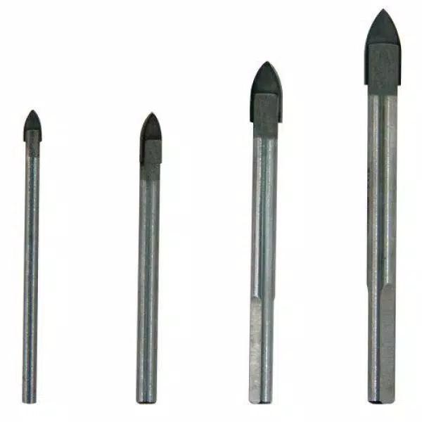 MIBRO 4-Piece Industrial Carbide Glass and Tile Drill Bit Set, 1/8 in. to 5/16 in.