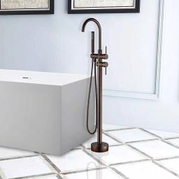 Vanity Art 46 in. Freestanding Single Handle Claw Foot Tub Faucet with Hand Shower, Oil Rubbed Bronze thumbnail 4