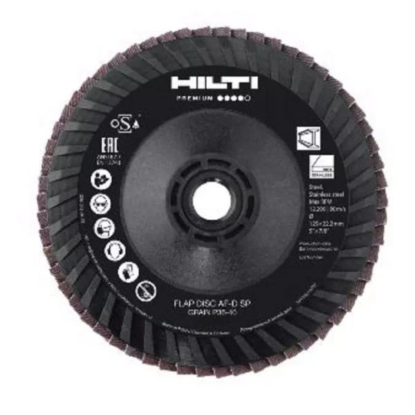 Hilti 5 in. Type 27 Flap Disc SP Premium 36-40 Grit 5/8-11 in. Arbor (10-Pack)