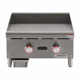 Magic Chef 24 in. Commercial Natural Gas Countertop Griddle, Stainless Steel thumbnail 1