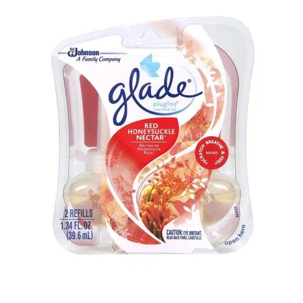 Glade PlugIns Scented Oil Refills, Red Honeysuckle Nectar, 0.67 oz (6-Pack)