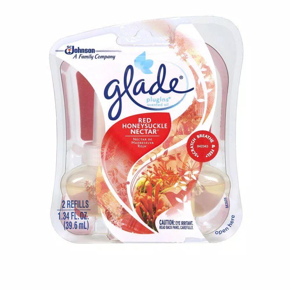 Glade PlugIns Scented Oil Refills, Red Honeysuckle Nectar, 0.67 oz (6-Pack)