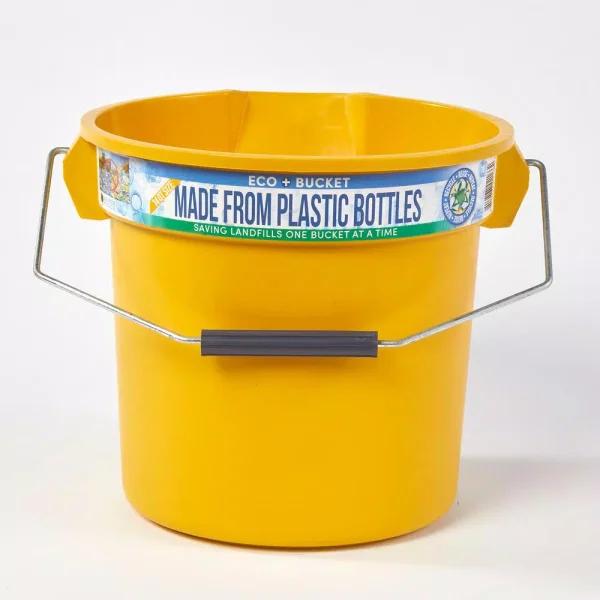 TAFCO PRODUCTS Tafco 3.5 Gal. Yellow Round Utility ECO Bucket, 100% Recycled Plastic with Easy Pour Spout