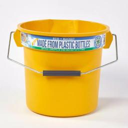 TAFCO PRODUCTS Tafco 3.5 Gal. Yellow Round Utility ECO Bucket, 100% Recycled Plastic with Easy Pour Spout thumbnail 1