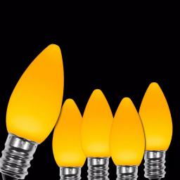 Wintergreen Lighting OptiCore C7 LED Gold Smooth Opaque Christmas Light Bulbs, 25-Pack thumbnail 1