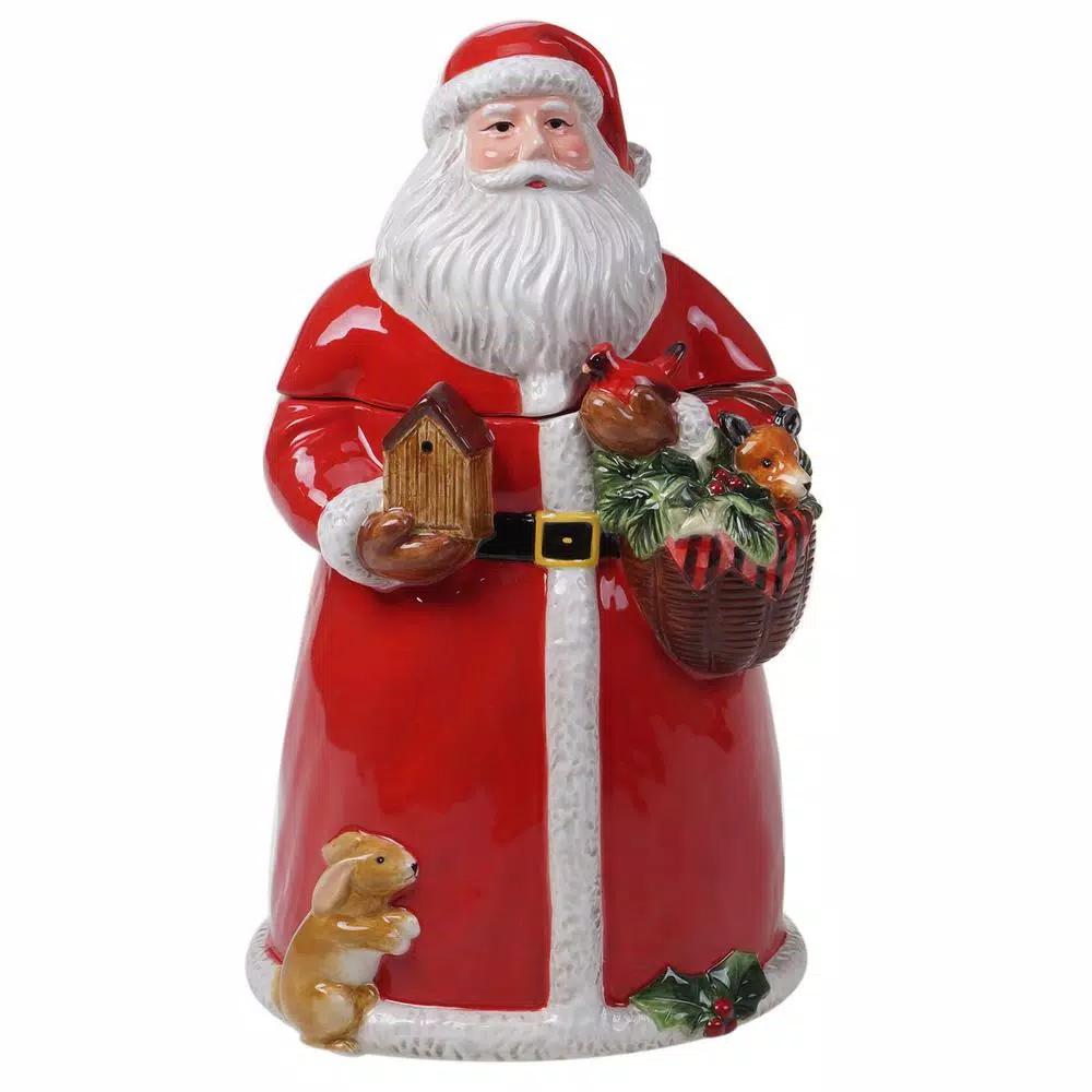 Certified International Magic of Christmas Santa 72 oz. Earthenware Cookie Jar