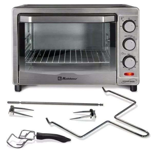 Koblenz Kitchen Magic Collection 24L Countertop Oven with Rotisserie and Convection, Silver