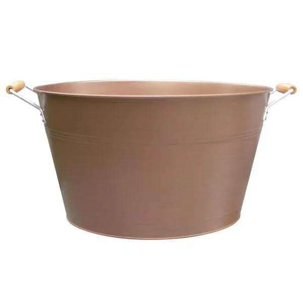Artland Masonware Antique Copper Oval Party Tub with Handles, 8 Qt.