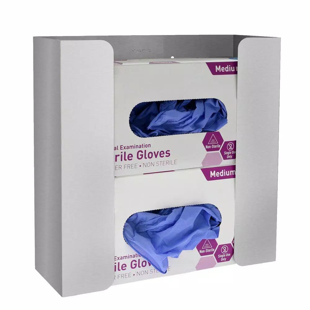 Alpine Industries Double Capacity Stainless Steel Glove Box Dispenser
