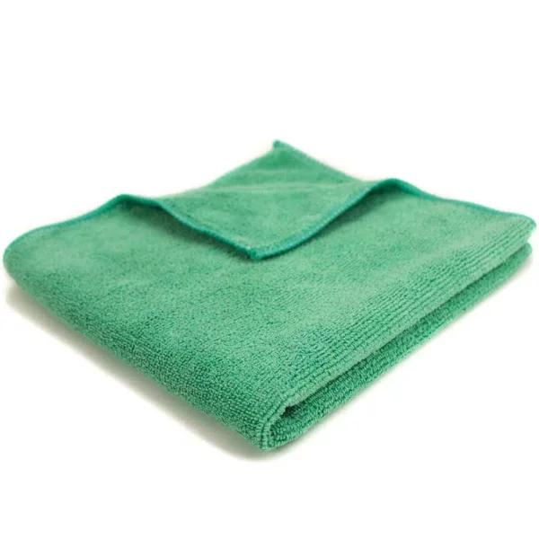 Renown 16 in. x 16 in. Microfiber Cleaning Cloths, Green (12-Pack)