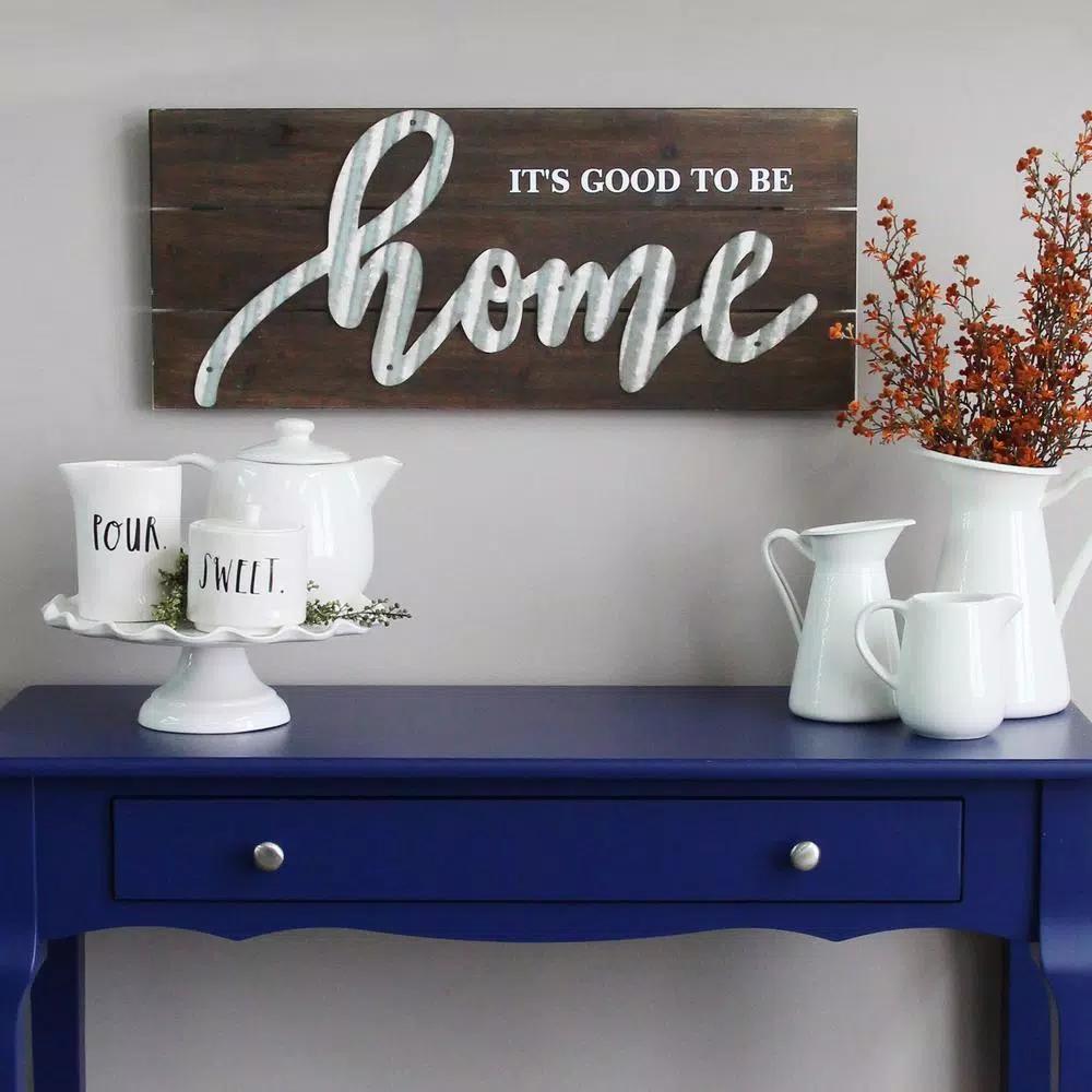 Stratton Home Decor "It's Good to Be Home" Handcrafted Wood Wall Art