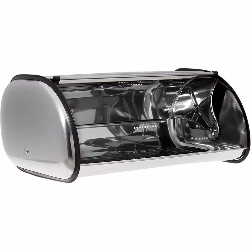 Unbranded Stainless Steel Bread Box, Large Capacity Brushed Metal Bread Storage Holder for Kitchen Countertop