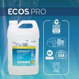 ECOS Pro Dishmate Free and Clear Manual Dishwashing Liquid, 128 oz. thumbnail 3