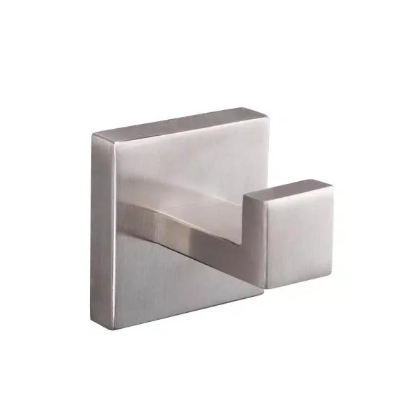 Lexora Bagno Lucido Stainless Steel Robe Hook, Satin Nickel