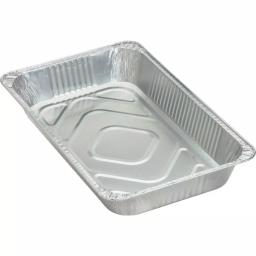Genuine Joe Silver Aluminum 8.8 Qt. Full-Size Disposable Food Pans and Trays, 50 Count thumbnail 1