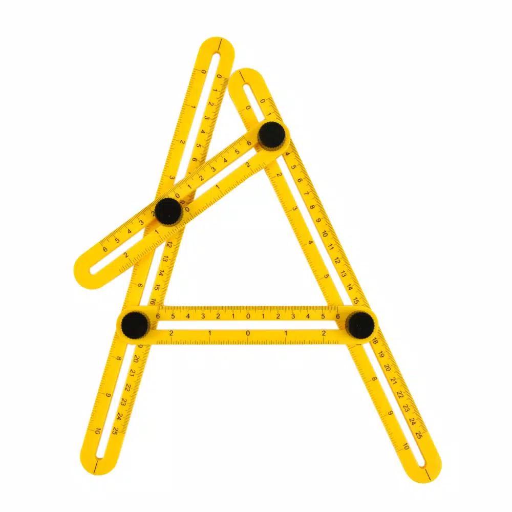 POWERTEC Universal Angle Template Tool, 10 in. Multi-Angle Ruler for Precise Measuring and Tracing