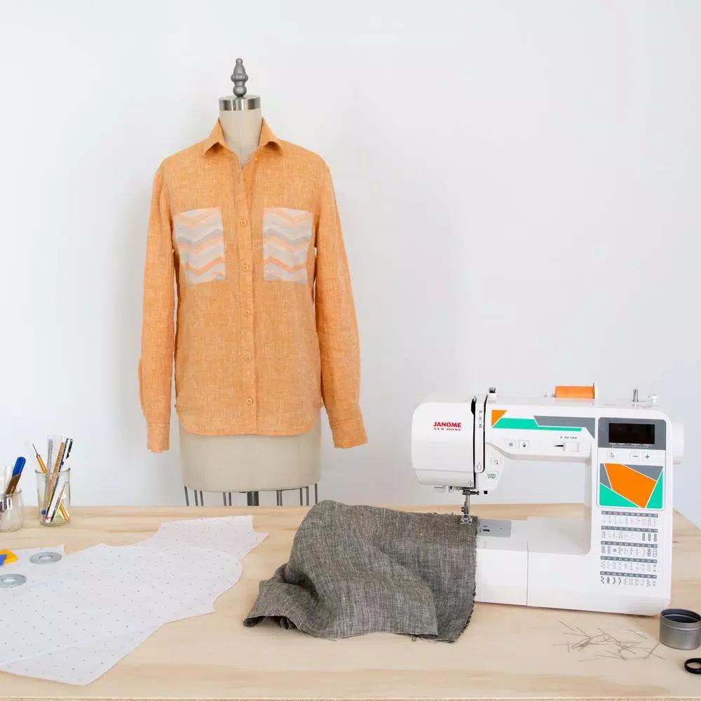 Janome MOD-50 Computerized Sewing Machine with 50 Stitches and 3 One-Step Buttonholes