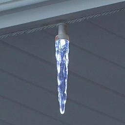 LightShow ColorMotion 24-Light White LED Icicle Christmas String Lights, 8 Effects, Outdoor/Indoor thumbnail 4
