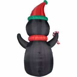 Fraser Hill Farm 10 ft. Penguin and Candy Cane Christmas Inflatable with RGB Lights thumbnail 7