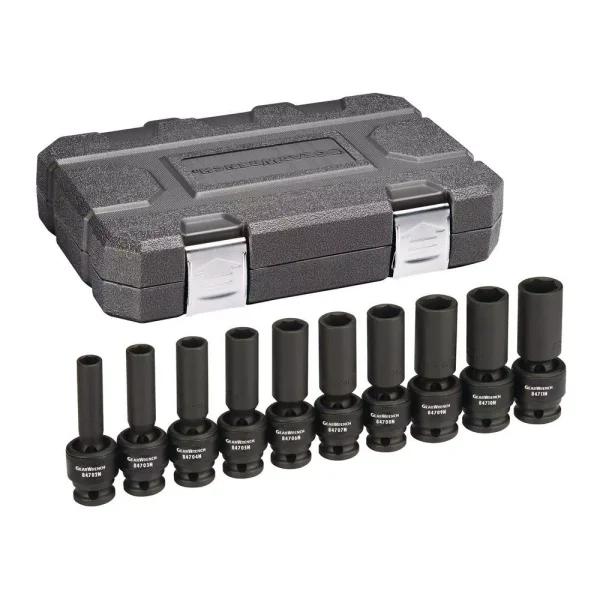 GEARWRENCH 10-Piece 1/2 in. Drive 6-Point Deep Universal Metric Impact Socket Set