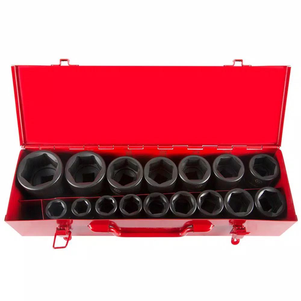 Steelman PRO 79315 3/4 in. Drive 6-Point Metric Impact Socket Set, 16-Piece