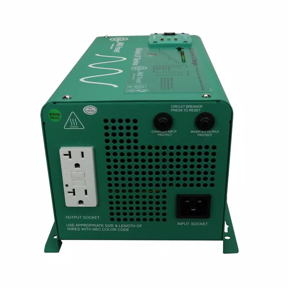 AIMS POWER AIMS 1250-Watt Pure Sine Wave Inverter Charger, 12V DC to 120V AC with 35A Smart Charger