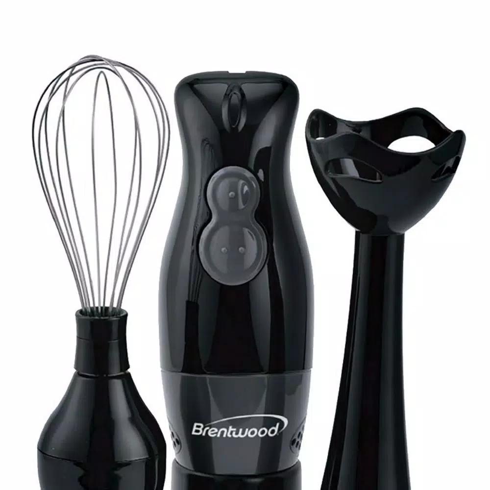 Brentwood Appliances Brentwood 2-Speed Black Hand Blender and Food Processor with Balloon Whisk
