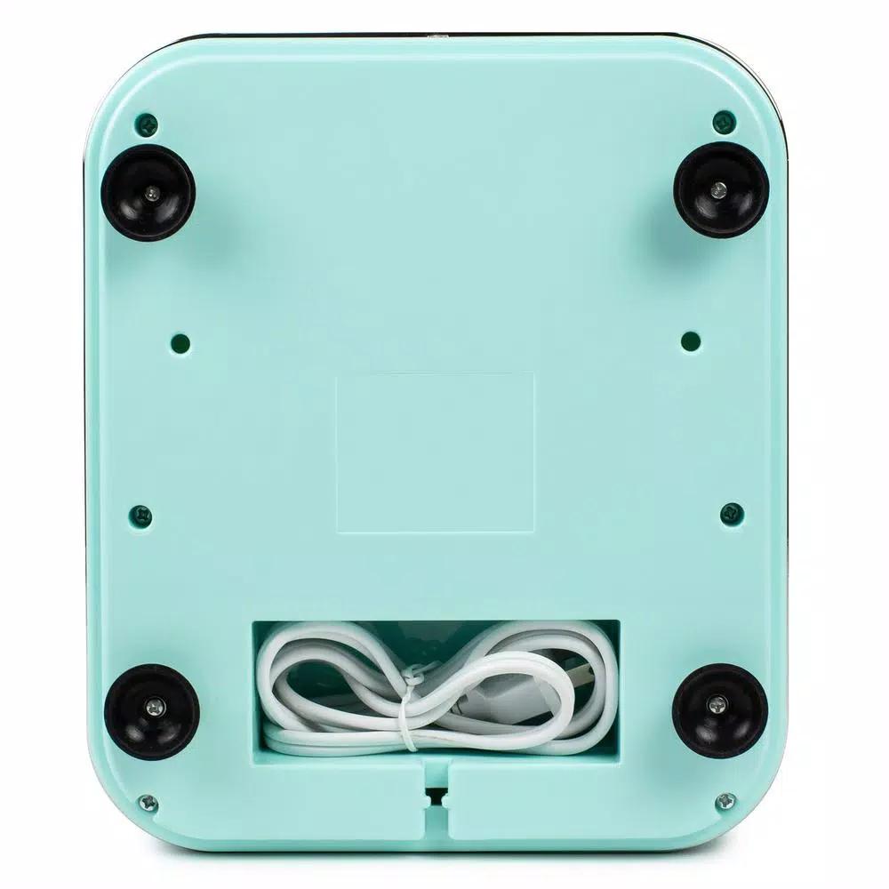 Nostalgia 30W Aqua Blue Retro Snow Cone Maker with Stainless Steel Blades