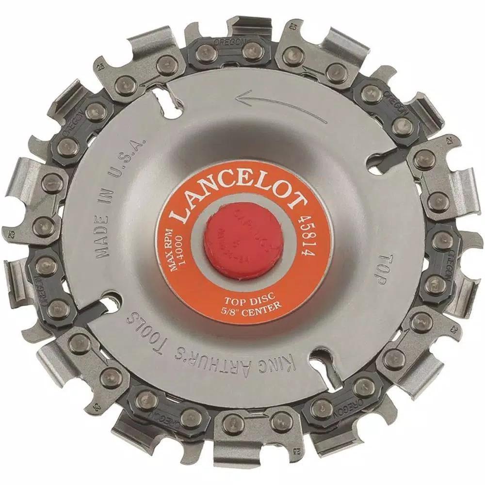 King Arthur's Tools 4 in. 14-Teeth Steel Chainsaw Blade for Woodcarving and Angle Grinders