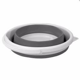 Unbranded 2.6 Gal. Grey Collapsible Plastic & Silicone Bucket, 10L Capacity thumbnail 4
