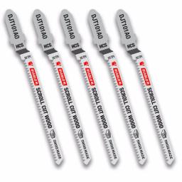 Diablo 3 in. x 20 TPI High Carbon Steel Scroll Jigsaw Blades, T-Shank (5-Pack) thumbnail 1