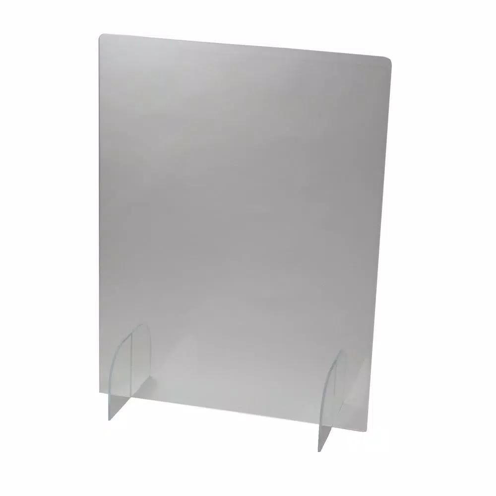 Unbranded 24 in. x 32 in. Freestanding Clear Acrylic Sneeze Guard Safety Shield