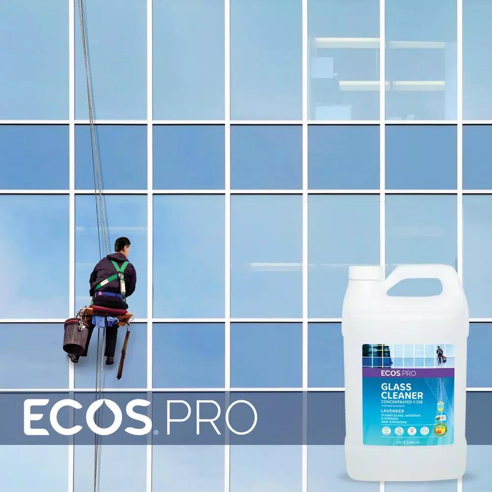 ECOS Pro Lavender Glass Cleaner Concentrate, 1 Gallon, Streak-Free & Ammonia-Free