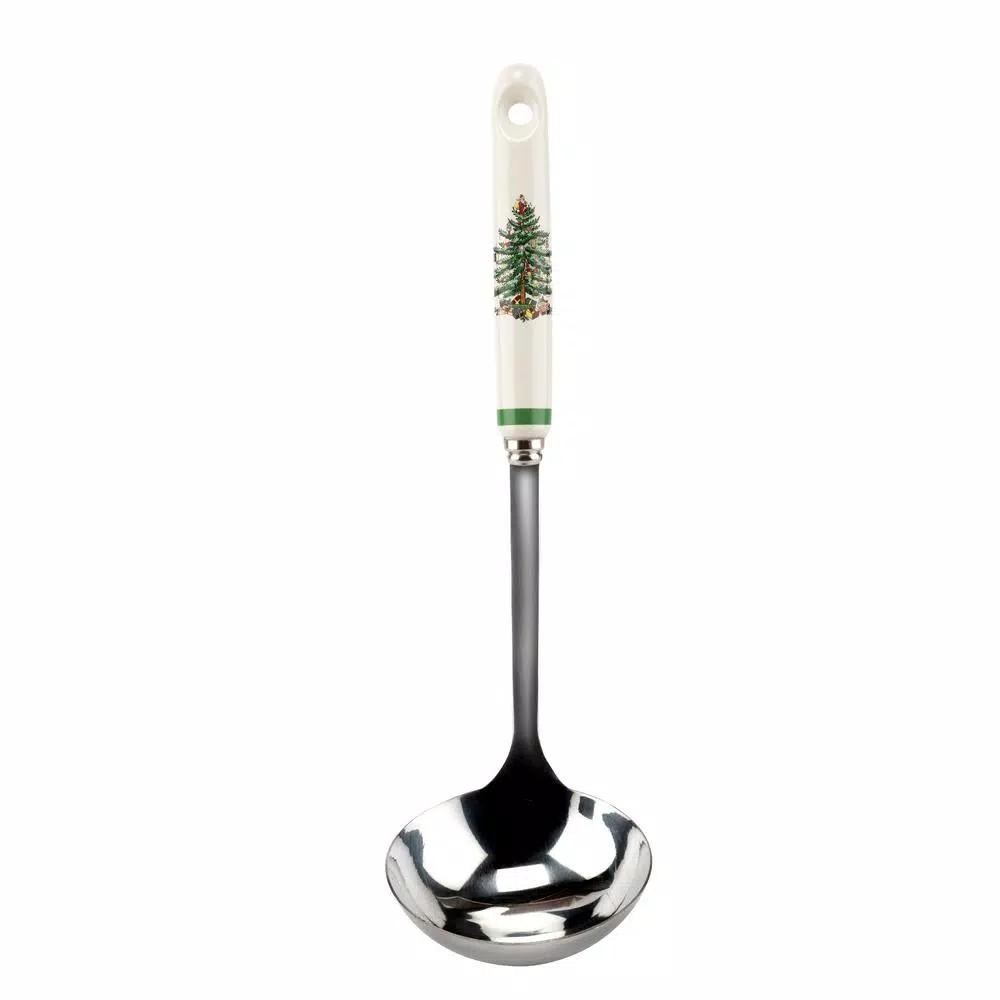 Spode Christmas Tree Stainless Steel Ladle with Ceramic Handle