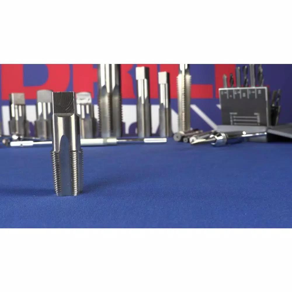 Drill America 6-Piece Carbon Steel NPT Pipe Tap Set (1/8 in. to 1 in.)
