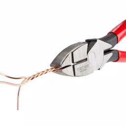 TEKTON 9-1/2 in. Lineman's Pliers with Induction-Hardened Side Cutters thumbnail 5