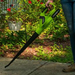 Earthwise 20V Cordless Handheld Leaf Blower, 150 MPH, 70 CFM, with 2.0Ah Lithium-Ion Battery and Charger thumbnail 4