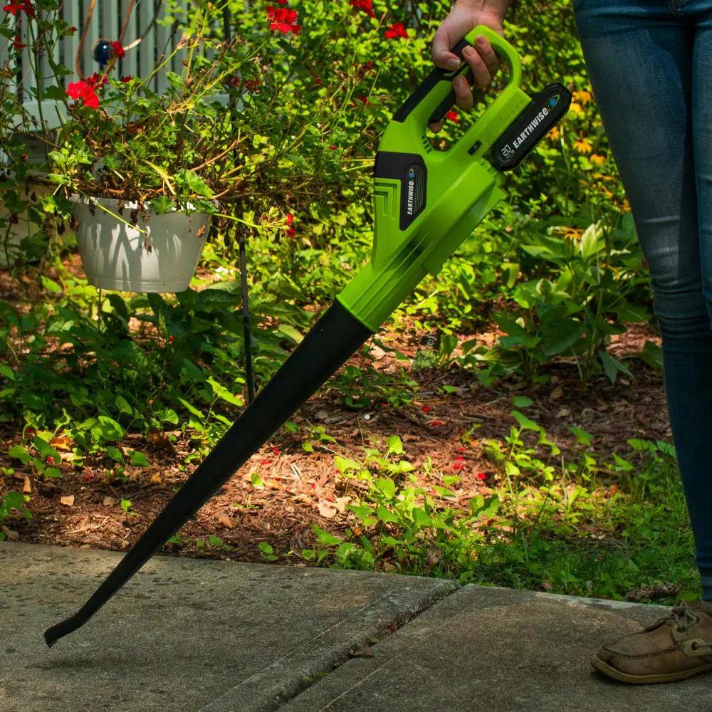 Earthwise 20V Cordless Handheld Leaf Blower, 150 MPH, 70 CFM, with 2.0Ah Lithium-Ion Battery and Charger