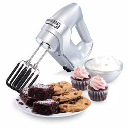 Hamilton Beach Professional 7-Speed Electric Hand Mixer with SoftScrape Beaters and Storage Case, Silver thumbnail 9