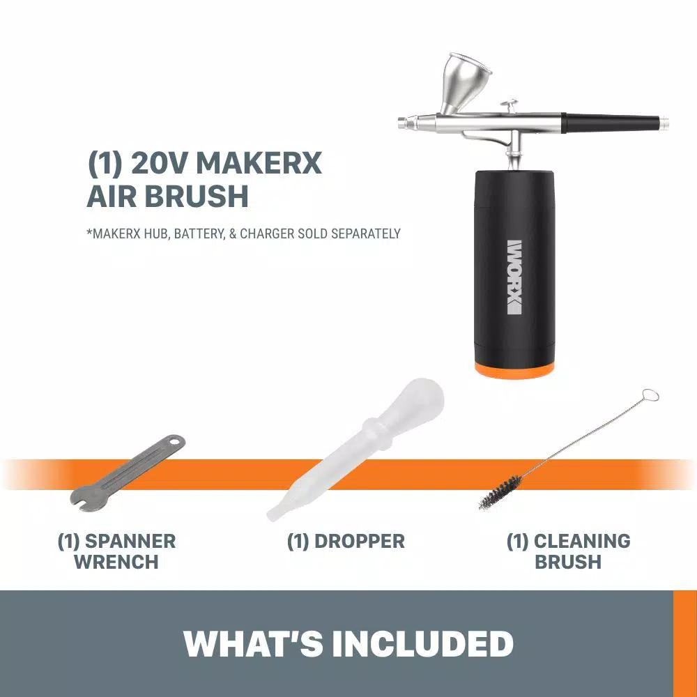 Worx MAKERX 20V Air Brush Rotary Tool Attachment (Tool Only)