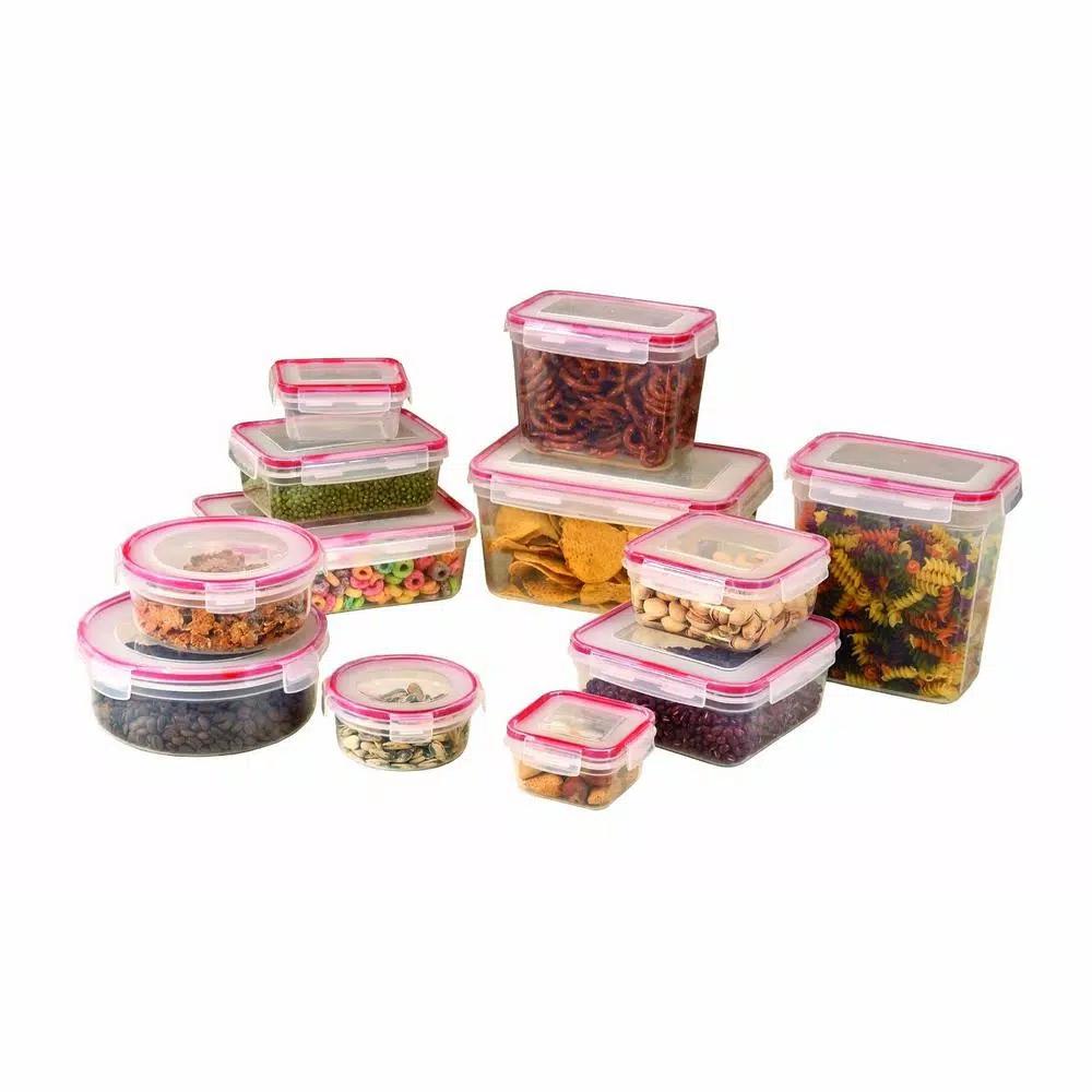 Cook Pro 24-Piece Lock and Seal Food Storage Container Set with Airtight Lids