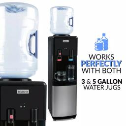 Igloo Top Loading Water Dispenser, Hot and Cold Water Cooler in Black and Stainless Steel thumbnail 10
