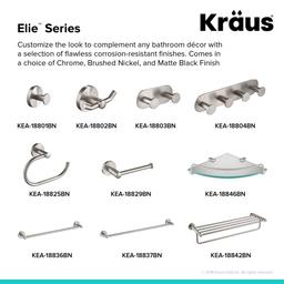 Kraus Elie 24 in. Single Towel Bar, Brushed Nickel thumbnail 9